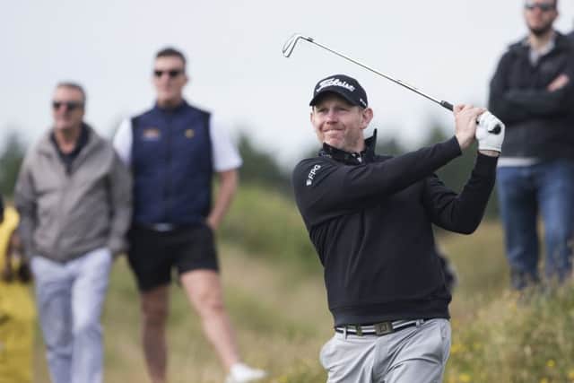 Scotland's Stephen Gallacher in action on the first day of the Scottish Open. Picture: Kenny Smith/SNS