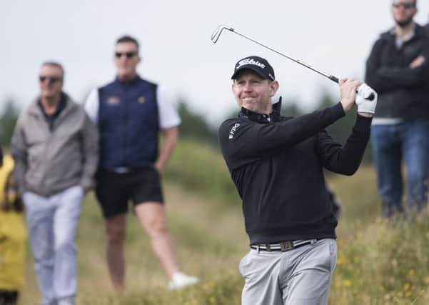 Scotland's Stephen Gallacher in action on the first day of the Scottish Open. Picture: Kenny Smith/SNS