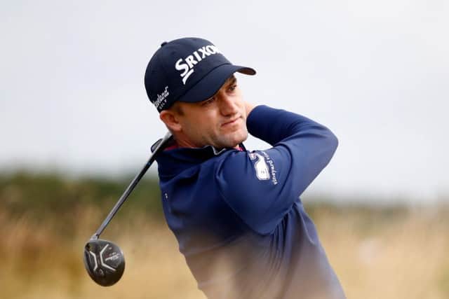 Scotland's Russell Knox tees off on the 17th hole at Dundonald Links. Picture: Gregory Shamus/Getty Images