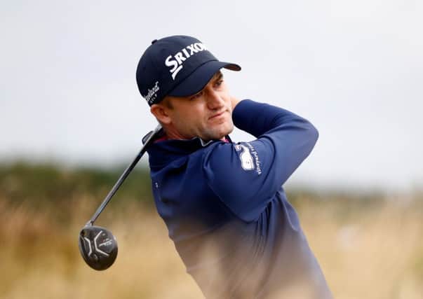 Scotland's Russell Knox tees off on the 17th hole at Dundonald Links. Picture: Gregory Shamus/Getty Images
