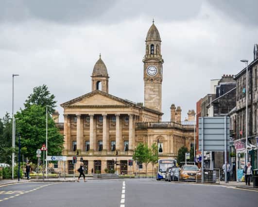 Paisley Town Hall. The Renfrewshire town is in the running to be named UK City of Culture. Picture: John Devlin/TSPL