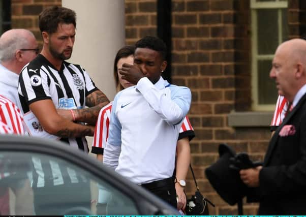 Footballer Jermain Defoe attends the funeral of six year old Sunderland FC, fan, Bradley Lowery. Pic: Getty Images