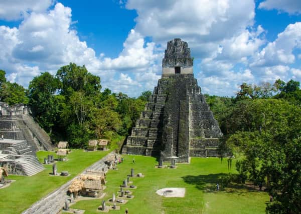 The ruins of the Mayan city of Tikal in Guatemala
