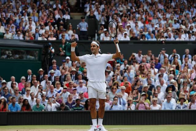 Switzerland's Roger Federer celebrates after defeating Marin Cilic. Picture: Getty