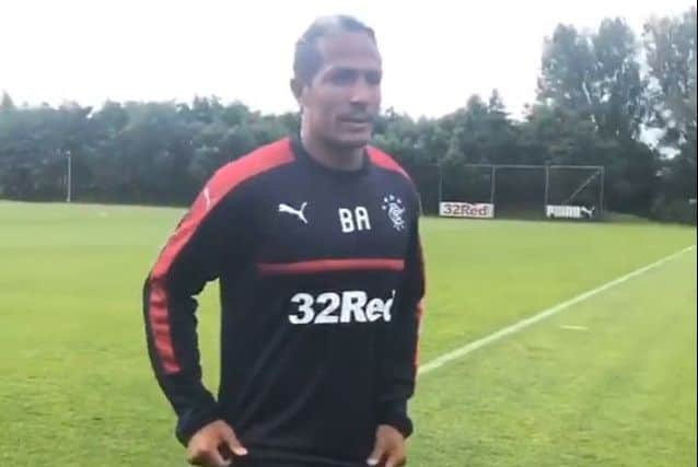 Bruno Alves pictured at Auchenhowie. Picture: Rangers FC