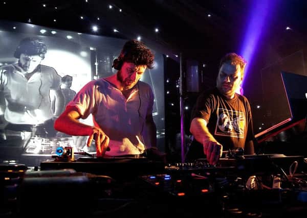 JD Twitch (Keith McIvor, left) and JG Wilkes (Jonnie Wilkes) at an Optimo nigh. Picture: David Moffatt
