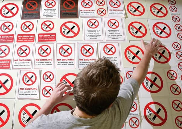 The smoking ban of ten years ago was not applied fully in Scottish prisons.