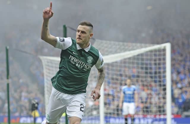 Hibs are looking to bring Anthony Stokes back to the club. Picture: Neil Hanna