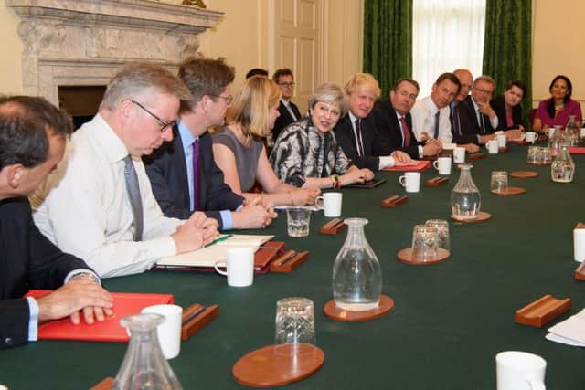 Theresa May holding a cabinet meeting. Picture; PA