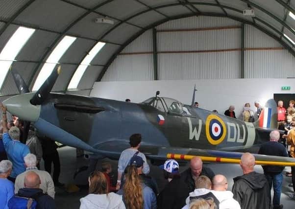 The Spitfire was restored and put on display.