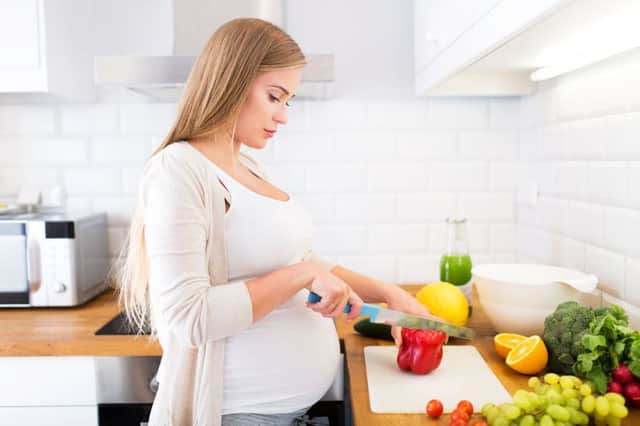 Around one in four births in the UK are by Caesarean but heathy eating and exercise was found to lower expectant mothers risk of needing one by 10 per cent