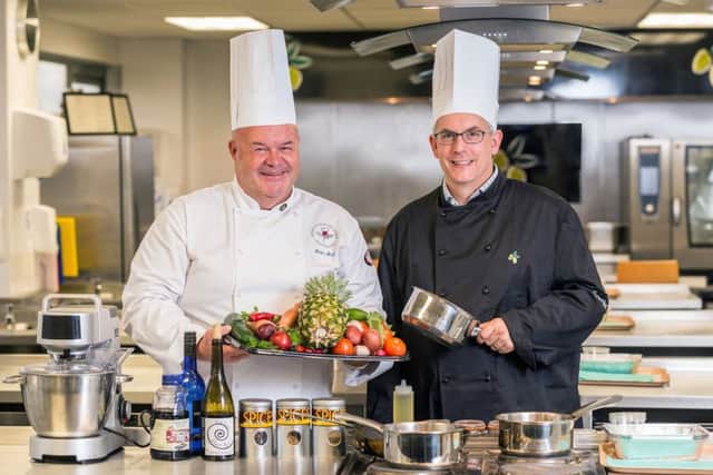 Entier boss Peter Bruce, left, with Mike Sibson of the Business Growth Fund. Picture: Simon Price/Firstpix Photography