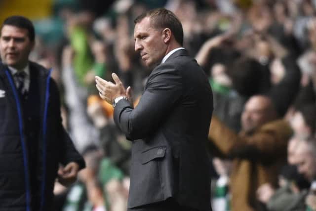 Brendan Rodgers urged patience at Parkhead last night.  Picture: SNS.