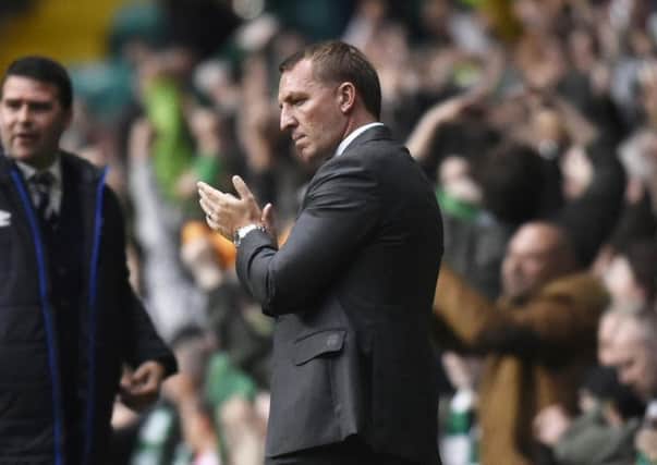 Brendan Rodgers urged patience at Parkhead last night.  Picture: SNS.