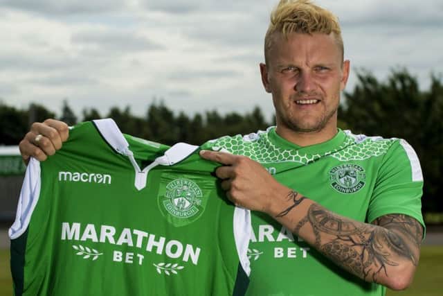 Hibernian's new signing Deivydas Matulevicius. Picture: Bill Murray/SNS