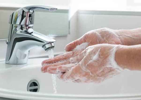 A failure to wash hands after a visit to the toilet can spark a far-reaching chain of events if germs are then spread from the carrier to others