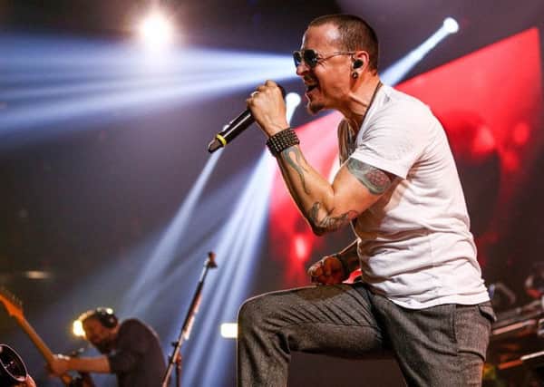 Chester Bennington performs on stage in May 2017. Picture: Getty Images