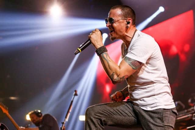 Chester Bennington performs on stage in May 2017. Picture: Getty Images