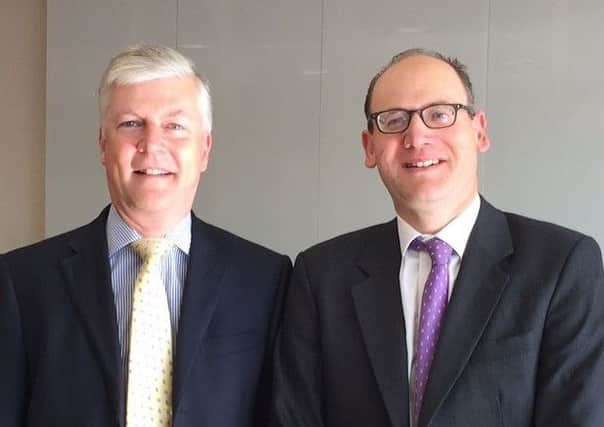 Maclay Murray & Spens chief Kenneth Shand, left, with Dentons' Jeremy Cohen. Picture: Contributed