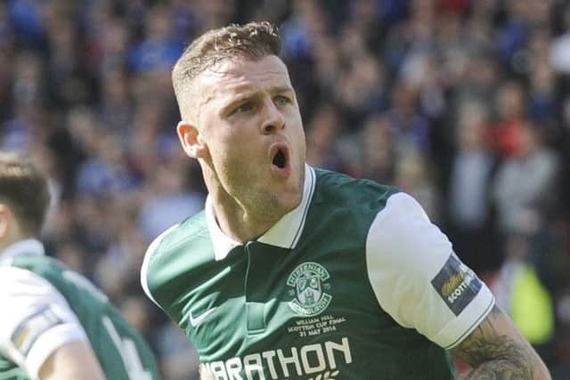 Anthony Stokes scored twice for Hibs in their historic 2016 Scottish Cup win