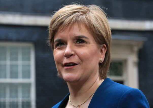 First Minister Nicola Sturgeon outside Downing Street last October, after a meeting with Prime Minister Theresa May.