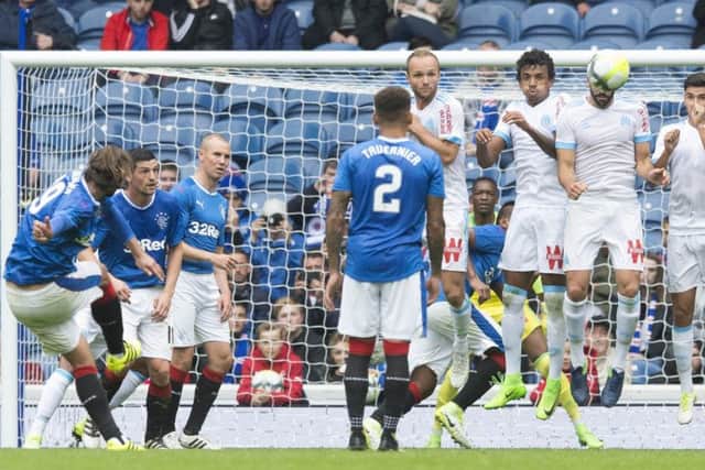 Rangers Niko Kranjcar nets with a curling free-kick. Picture: Jeff Holmes/PA Wire