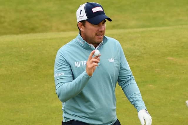 Richie Ramsays highlight yesterday came when he eagled the 17th from a bunker. Picture: Getty
