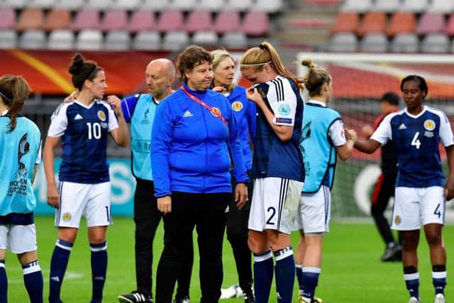 Scotland No2 Vaila Barsley cant hide her despair after defeat by Portugal. Picture: Getty.