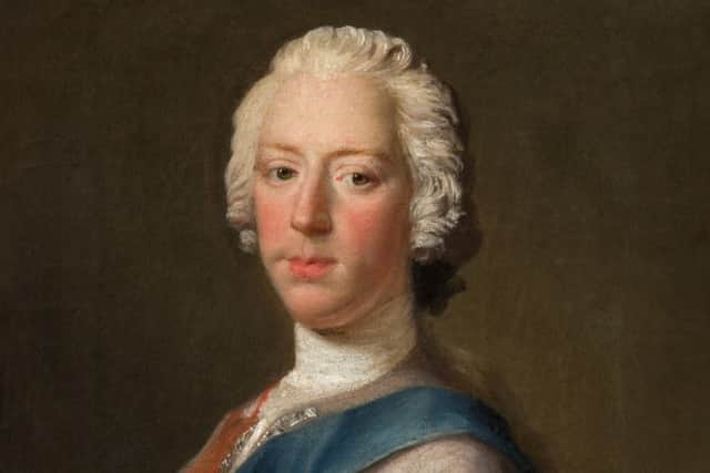 Detail from Allan Ramsay portrait  of Prince Charles Edward Stuart, now on show at 
Bonnie Prince Charlie and the Jacobites at National Museum of Scotland. PIC: NMS.