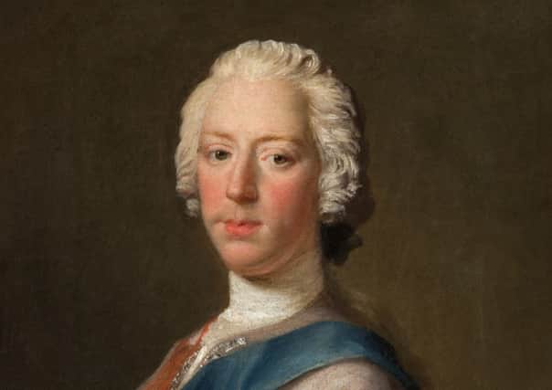 Detail from Allan Ramsay portrait  of Prince Charles Edward Stuart, now on show at 
Bonnie Prince Charlie and the Jacobites at National Museum of Scotland. PIC: NMS.