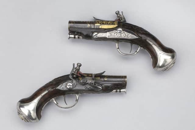 Two pistols said to have been taken on to the field at Culloden by Bonnie Prince Charlie are on show as part of the Stuart Relics collection at the Palace. PIC: Royal Collection Trust / Â© Her Majesty Queen Elizabeth II 2017.
