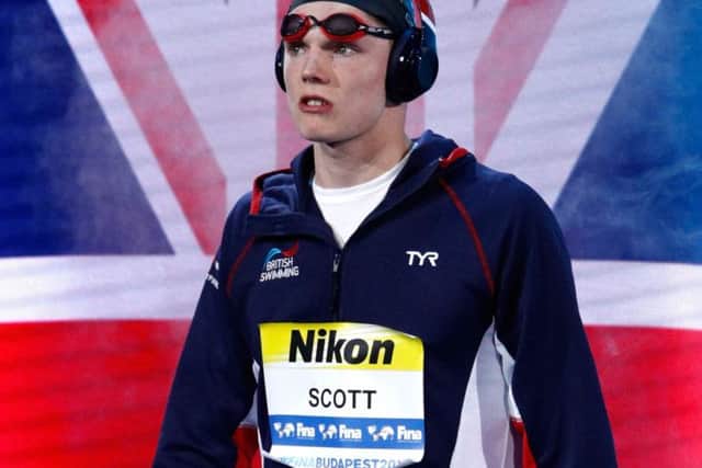 BUDAPEST, HUNGARY - JULY 25:  Duncan Scott of Great Britain walks out prior to the Men's 200m Freestyle final on day twelve of the Budapest 2017 FINA World Championships on July 25, 2017 in Budapest, Hungary.  (Photo by Adam Pretty/Getty Images)