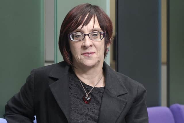 Maggie Craig at the offices of the Financial Conduct Authority at Quayside House in Fountainbridge, Edinburgh. Picture: Neil Hanna