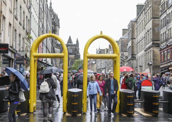 The barriers were requested by Police Scotland and Edinburgh City Council. Picture: SWNS