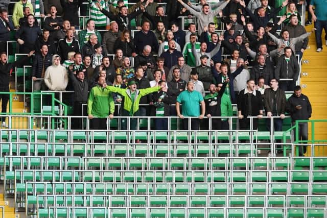 The Green Brigade were conspicuous by their absence at Celtic Park last night. Picture: SNS
