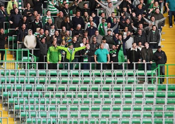 The Green Brigade were conspicuous by their absence at Celtic Park last night. Picture: SNS