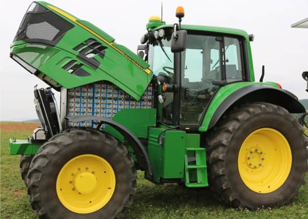 John Deere is among the firms powering ahead in the field of electric tractors. Picture: Contributed