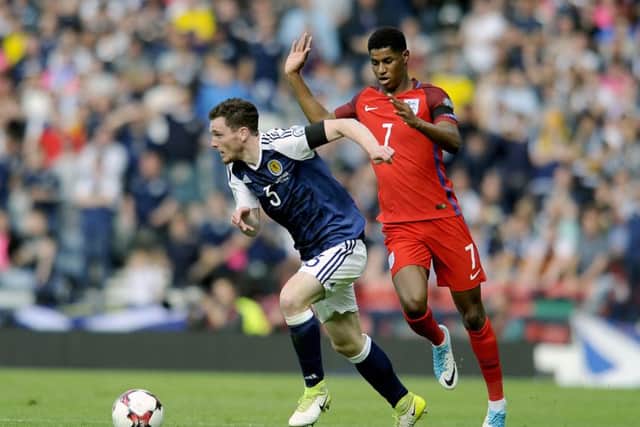 Scotland and England drew 2-2 at Hampden Park. Picture: Michael Gillen