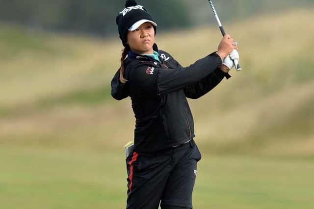 Lydia Ko plays her second shot to the 17th during the second day of the Ladies Scottish Open at Dundonald Links. Picture: Getty Images