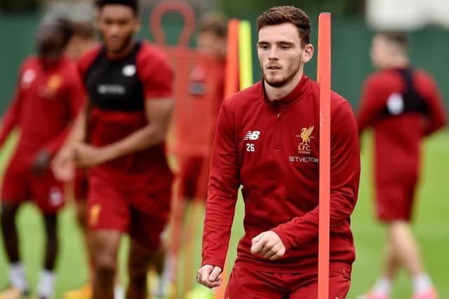 A boys dream has become a reality! Andy Robertson said after signing for Liverpool.  Photograph: Andrew Powell/Getty