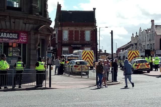 Police in Monkwearmouth in Sunderland in the build up to the Sunderland v Celtic friendly. Picture: Johnston Press