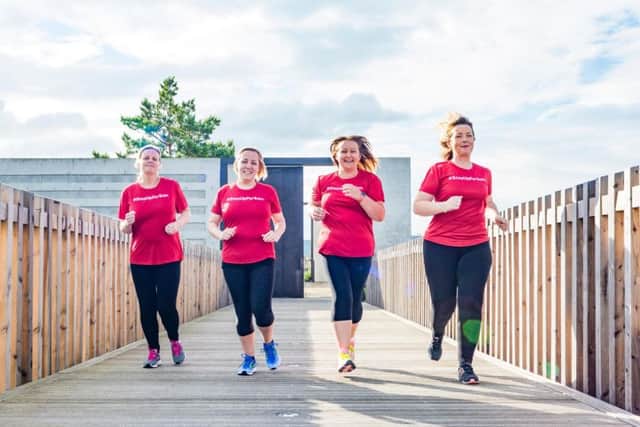 Family and friends train for Loch Ness marathon to raise funds for Sam's therapy. Picture: Supplied