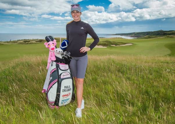 American Paula Creamer was delighted with her four-under 68 in the Castle Course qualifier. Picture: Tristan Jones.