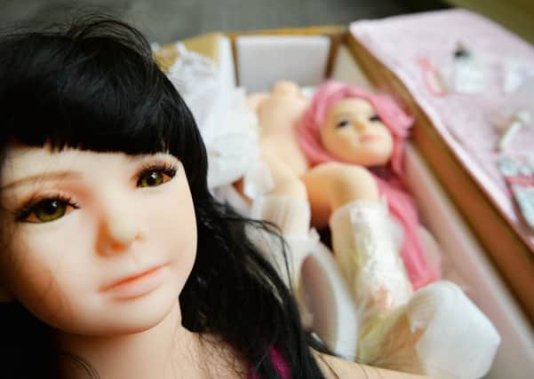 A pair of boxed up sex doll of the type imported from abroad are being seized by UK Border Force in increasing numbers. Picture: John Stillwell/PA Wire