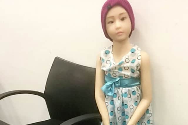 The doll that David Turner was charged over. Picture: SWNW