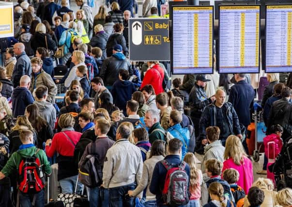 This could be a familiar sight in airports across the country. Picture: ROBIN UTRECHT/AFP/Getty Images