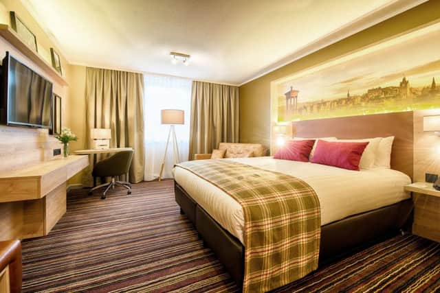 One of the bedrooms in the new Leonardo hotel at Haymarket in Edinburgh. Picture: Contributed