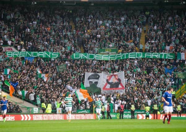A police probe was carried out into banners displayed at the game. Picture; PA
