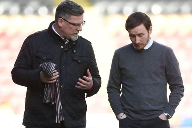 Hearts' director of football Craig Levein with Ian Cathro. Picture: Craig Foy/SNS