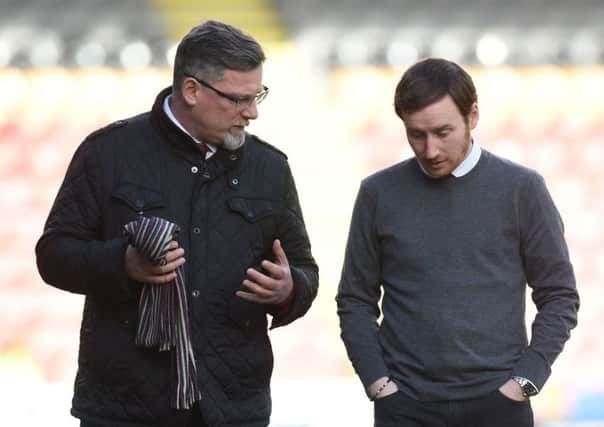 Hearts' director of football Craig Levein with Ian Cathro. Picture: Craig Foy/SNS
